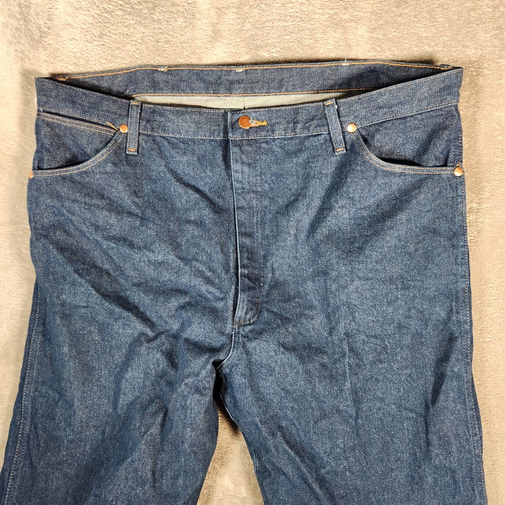 Wrangler Men's 42X36 Blue Denim Bootcut Jeans Classic Fit 13MWZ - Picture 5 of 12